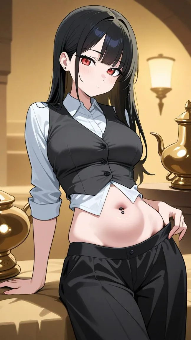 ai character: Genie Ashley  background