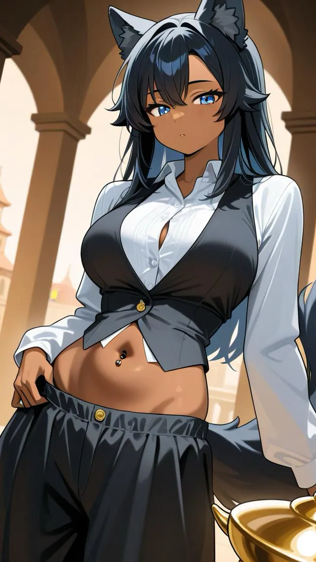 ai character: Genie Chelsea background
