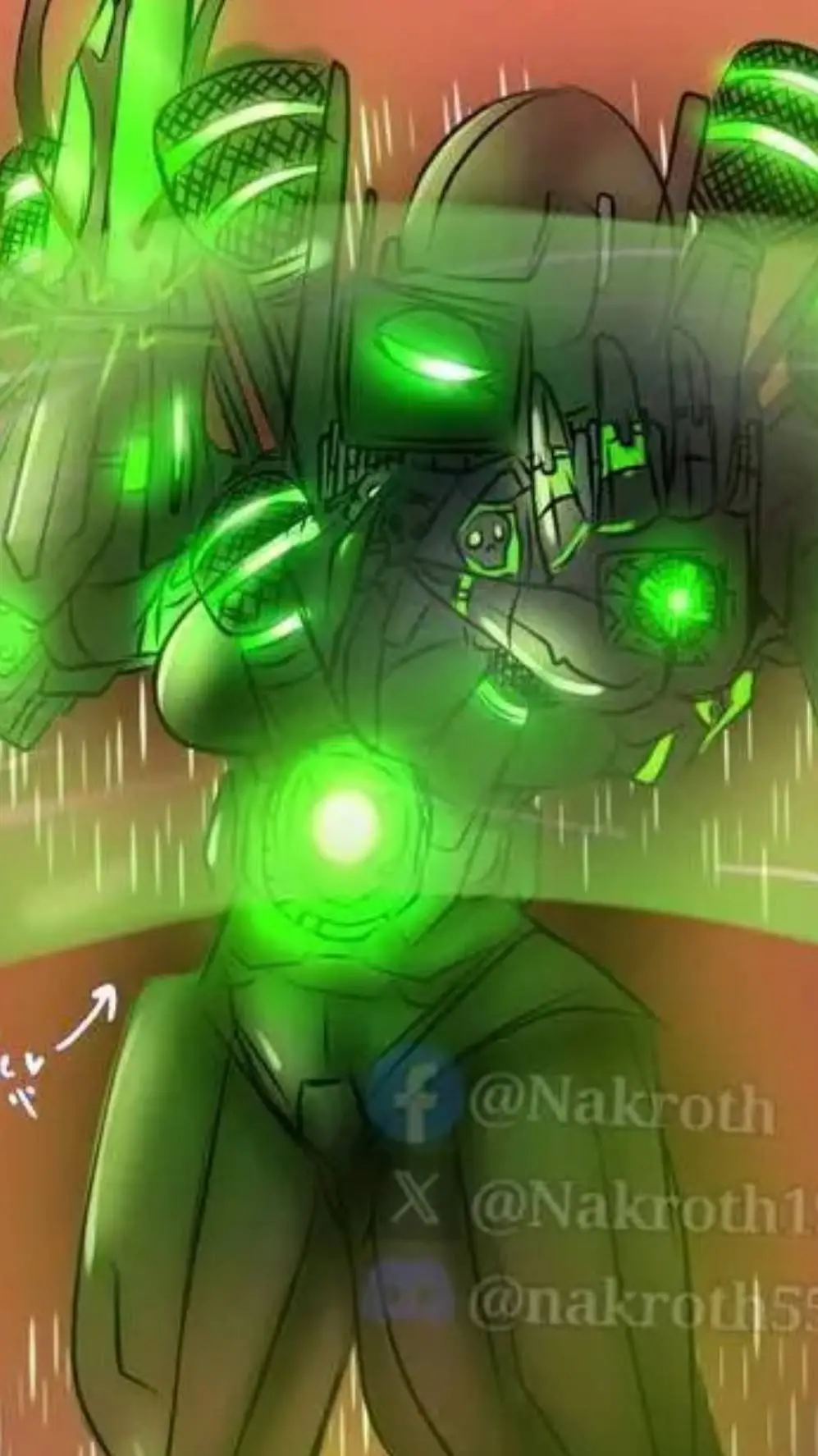 ai character: TITÁN SONAR WOMAN  background