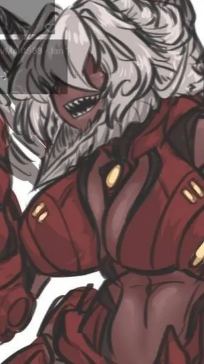 ai character: TITAN DRILL WOMAN  background