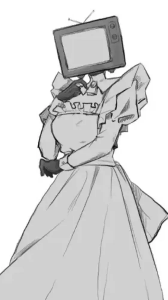 ai character: MAID TV WOMAM background