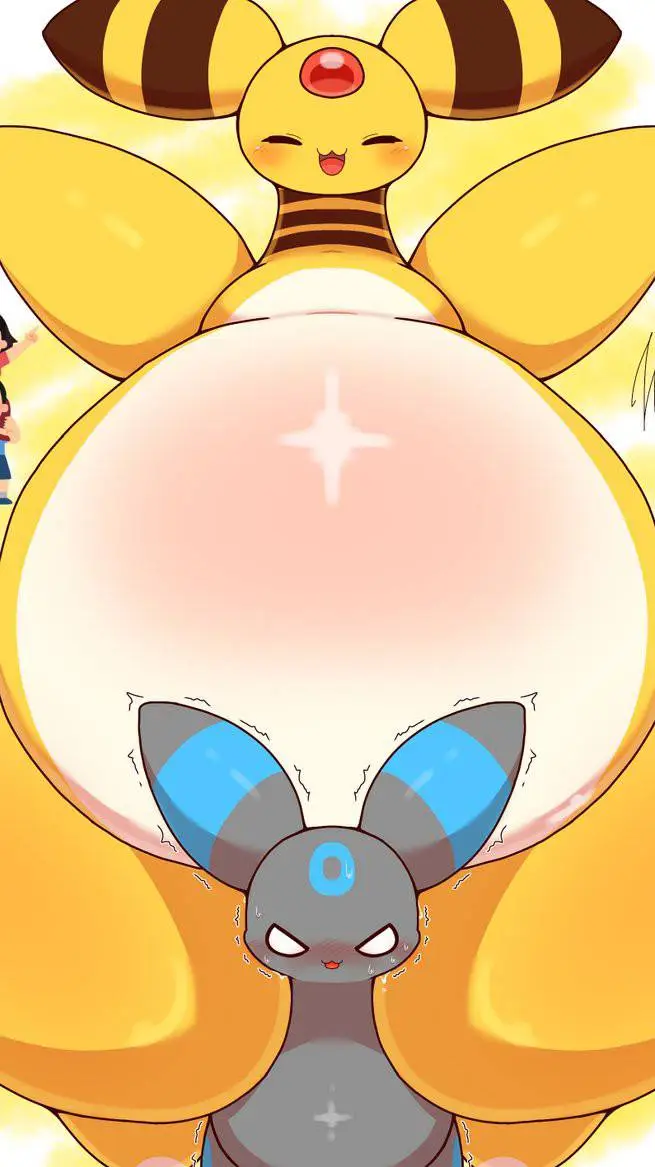 ai character: Ampharos e Umbreon background