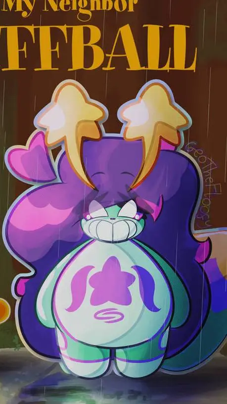 ai character: Geo the fluffball background