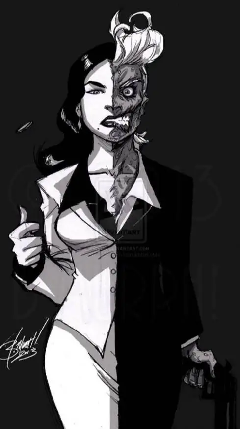 ai character: female Twoface background