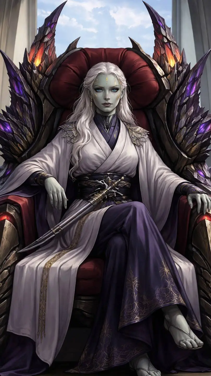 ai character:  ice Queen  background