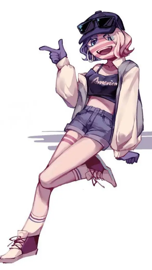 ai character: USA ~Female~ 😍 background