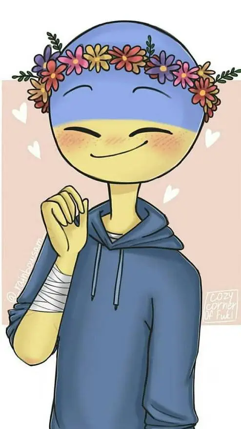 ai character: 🔵🟡Ukranie 🇺🇦 background