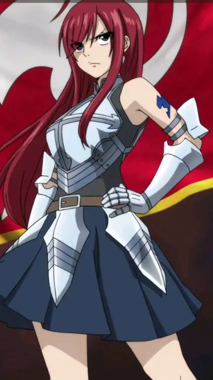 ai character: Erza Scarlet,  background