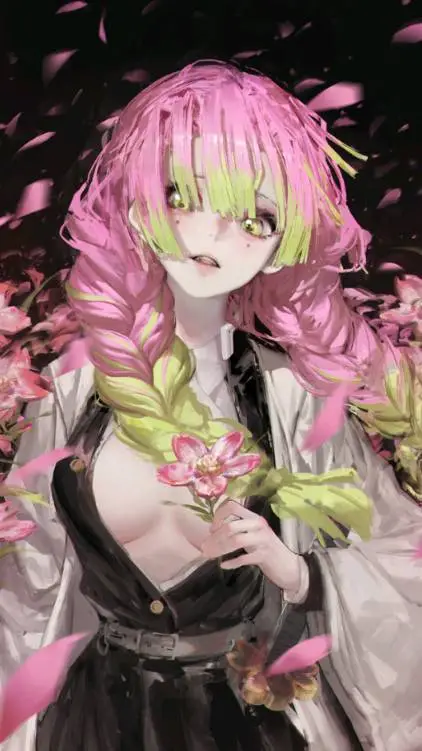 ai character: mitsuri kanroji  background