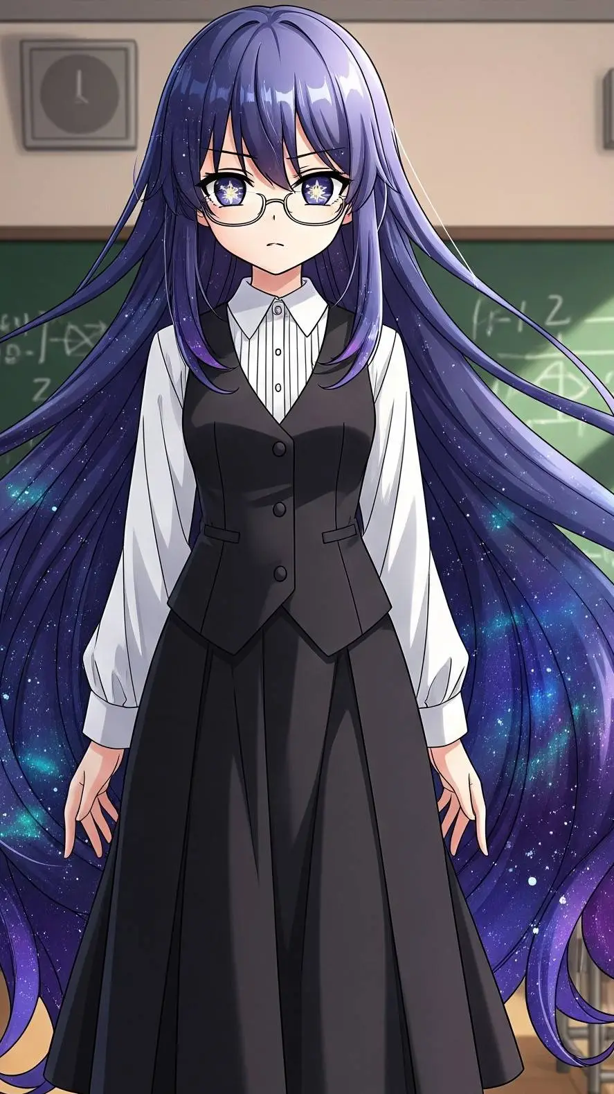 ai character: miss space  background
