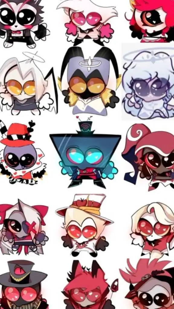 ai character: Hazbin hotel chibi background
