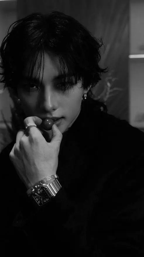 ai character: Hyunjin.  background