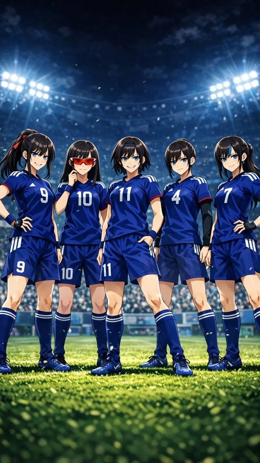 ai character: Las quintillizas ⚽ background