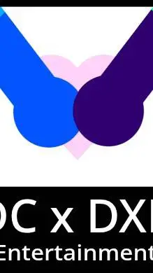 ai character: DC X DXD Film logo background