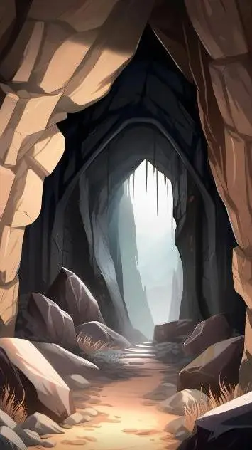 ai character: cave background