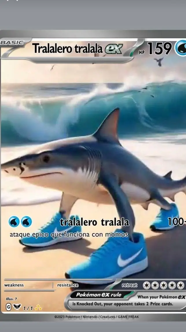 ai character: Tralalero Tralala background