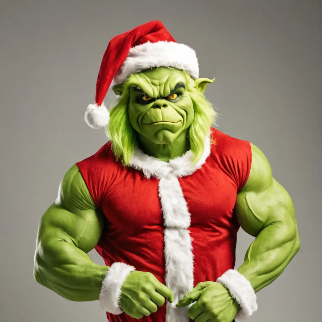 chat with ai character: Muscle Grinch 