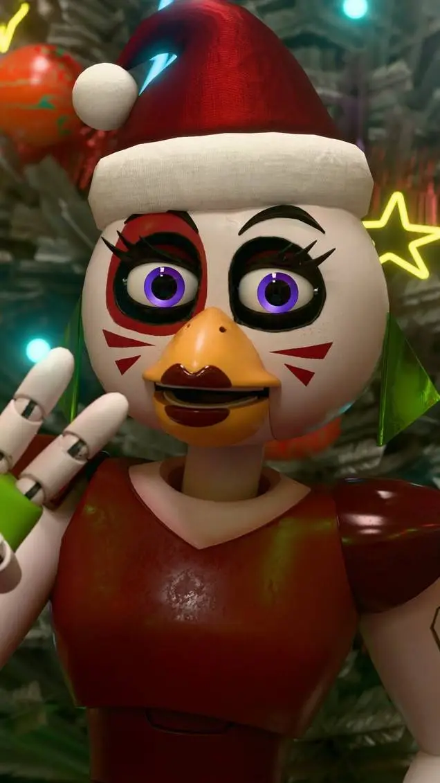 ai character: Christmas Chica 🎄 background