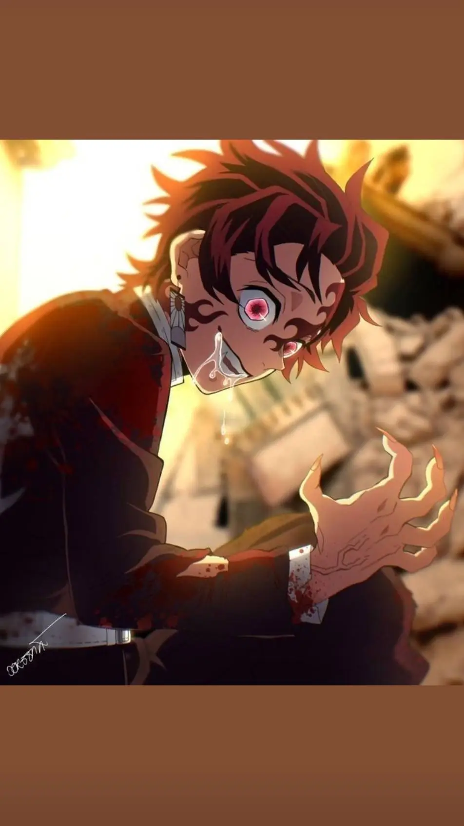 ai character: Tanjiro....? background