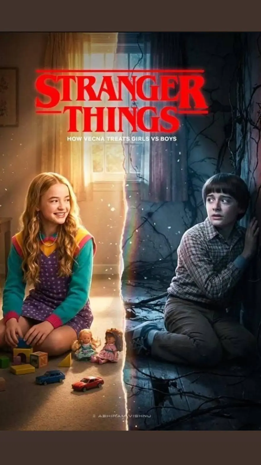 ai character: Stranger Things  background