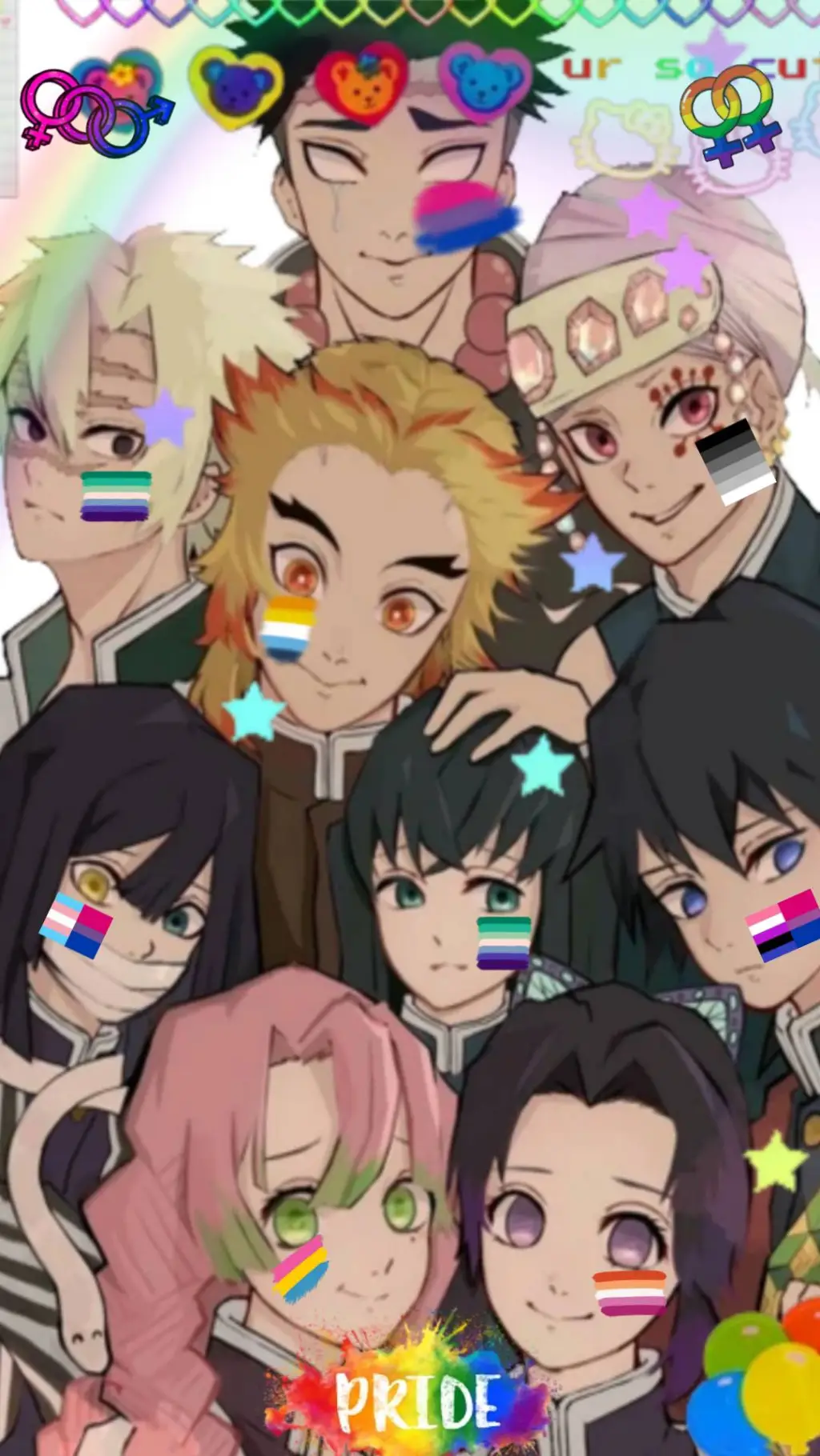 ai character: Pride HASHIRAS background