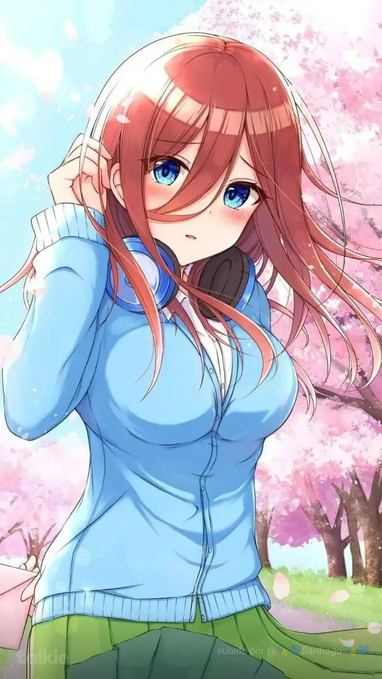 ai character: Miku nakano  background