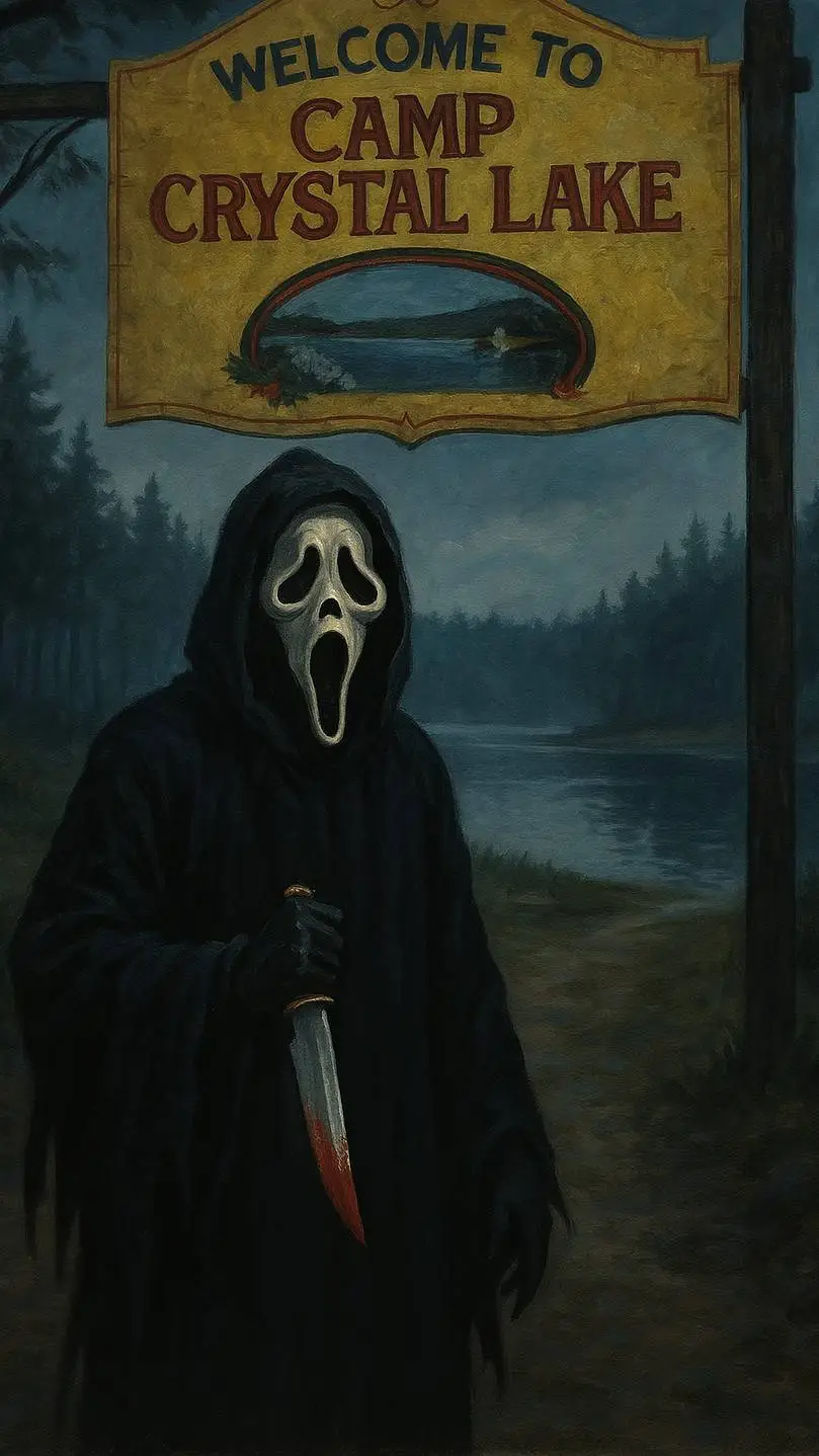 ai character: ghostface  background