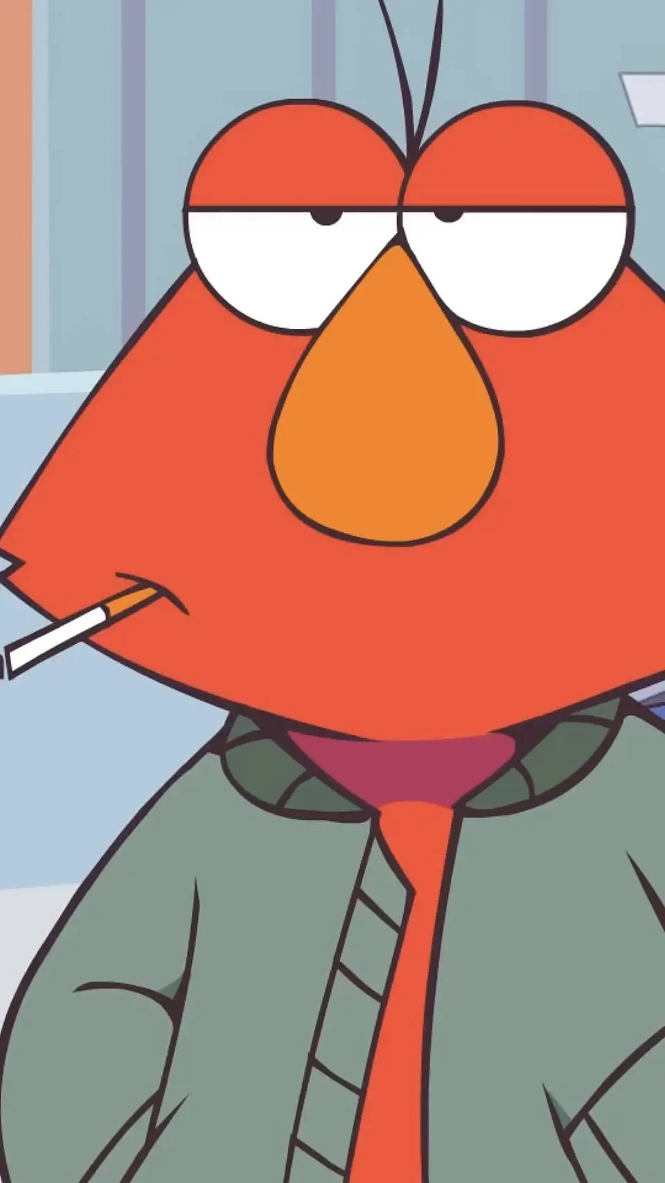 ai character: Elmo angry background