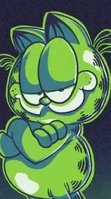 ai character: Garfield god background
