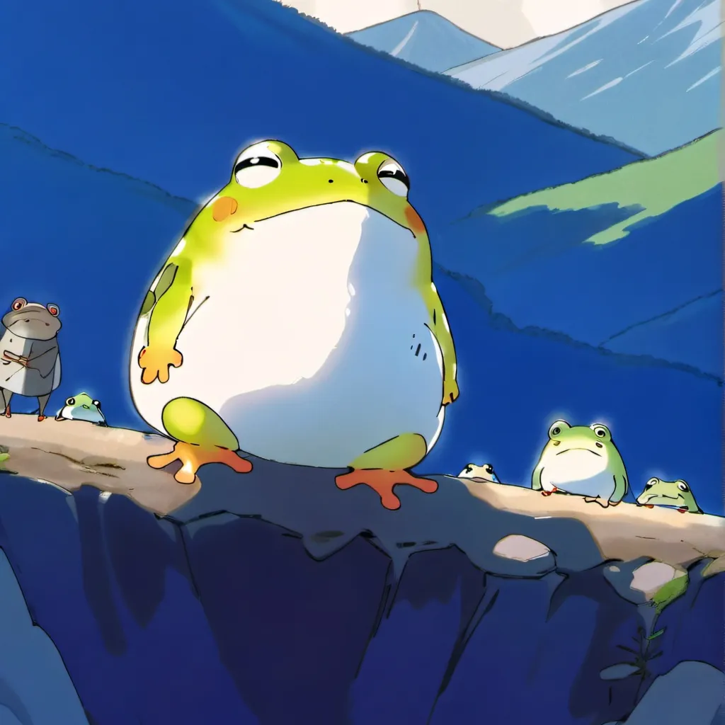 chat with ai character: fat frog