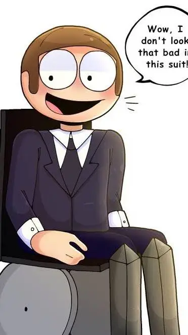ai character: Dave fnf in a suit background