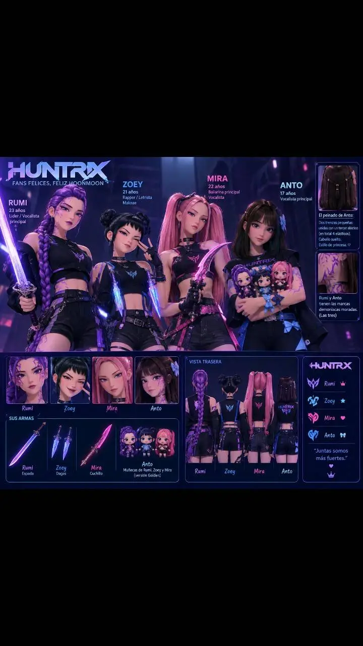 ai character: huntrix  background