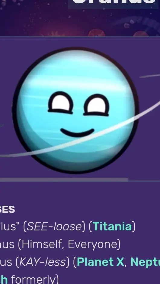 ai character: Uranus(SolarBalls) background