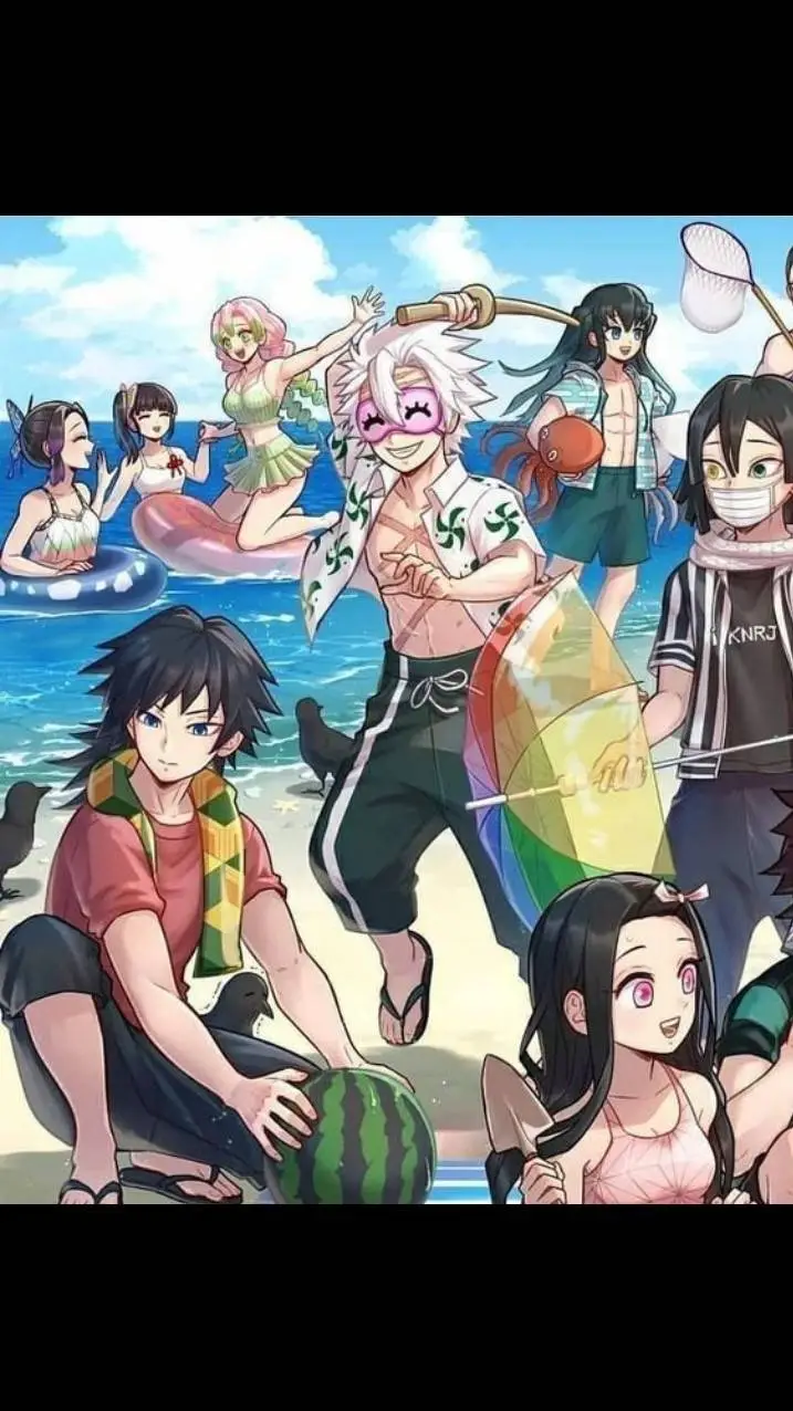 ai character: kny on the beach background