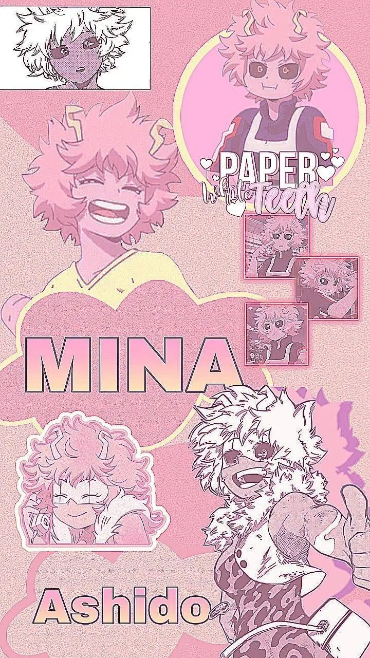 ai character: mina ashido xmas background