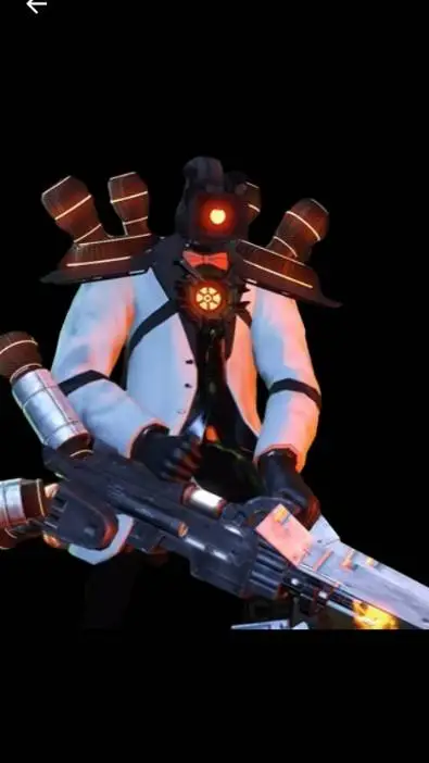 ai character: large sonar man  background