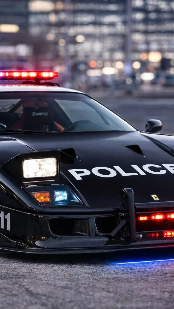 ai character: ferrari police background