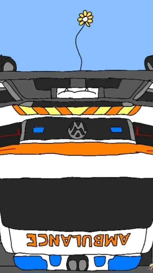 ai character: Giant ambulance  background