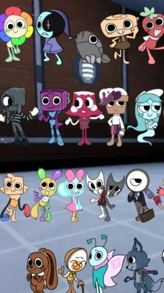 ai character: Dandy world background