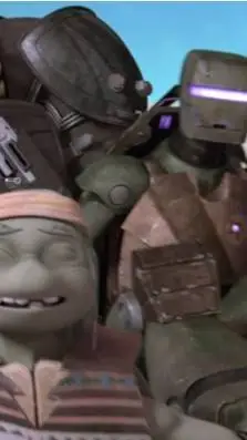 ai character: tmnt in future background