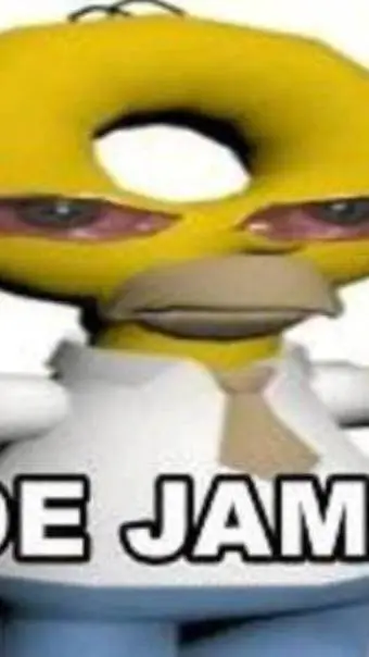ai character: Homer shimponk background