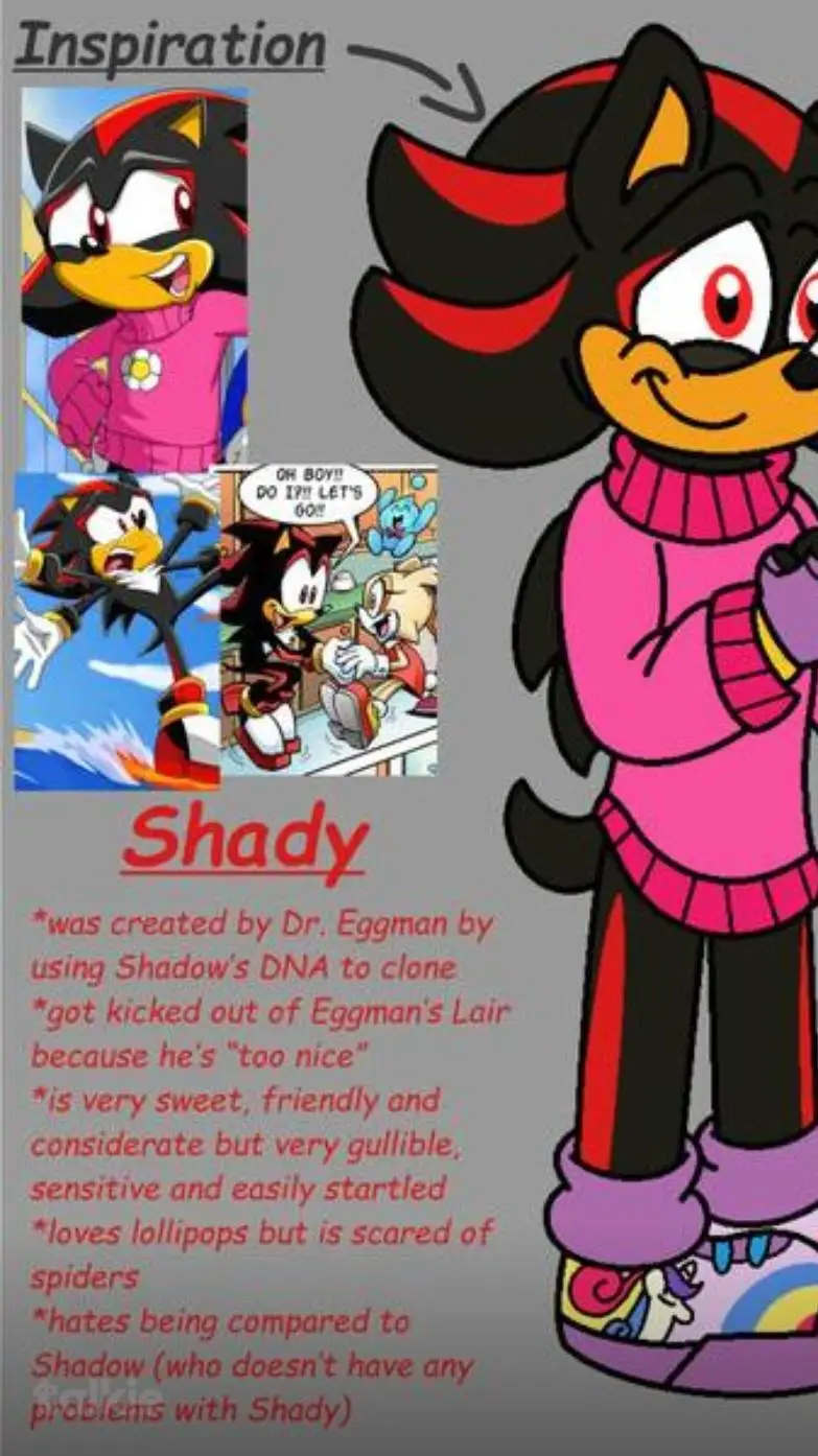 ai character: Shady the clone... background