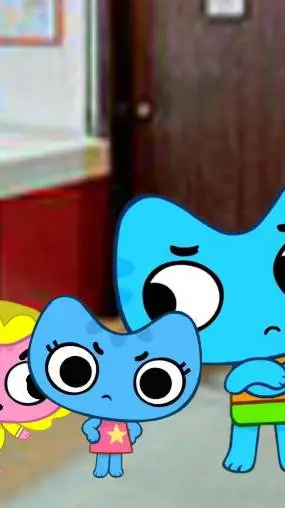 ai character: kit n kate at KFC background