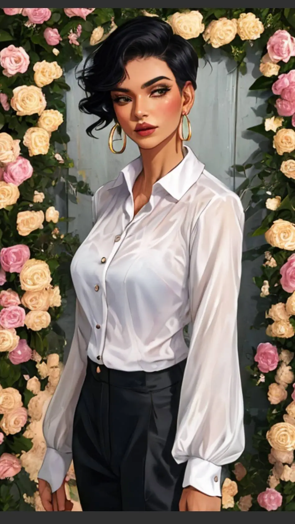 ai character: Monica  background