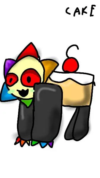 ai character: twisted Dandy cake background