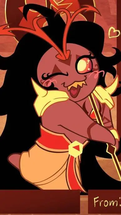 ai character: burning spice background