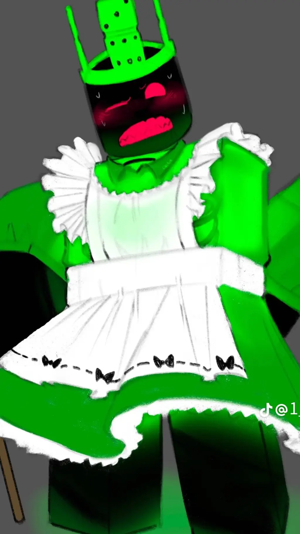 ai character: 1x1x1x1 en maid background