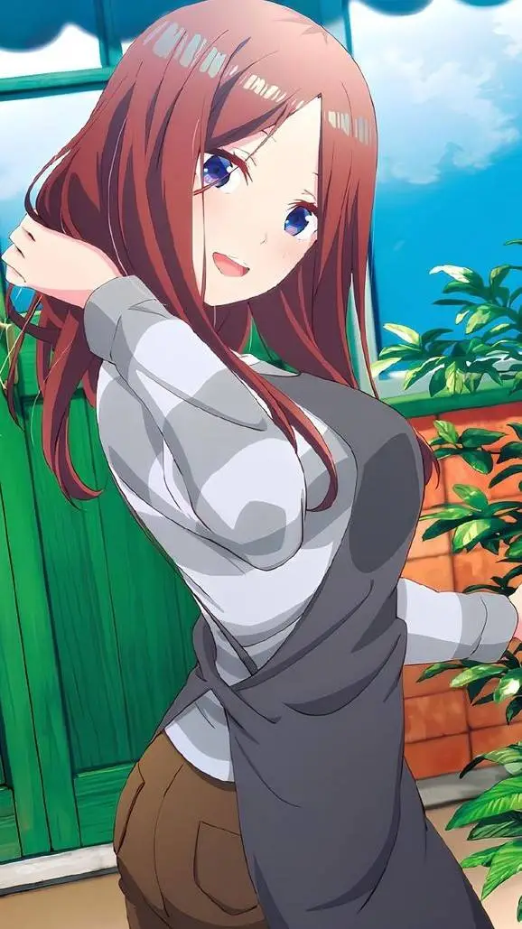 ai character: Miku Nakano  background