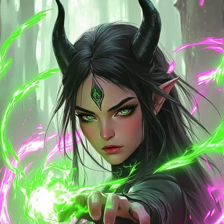 chat with ai character: Eleiyora Reija 💚💋🔥