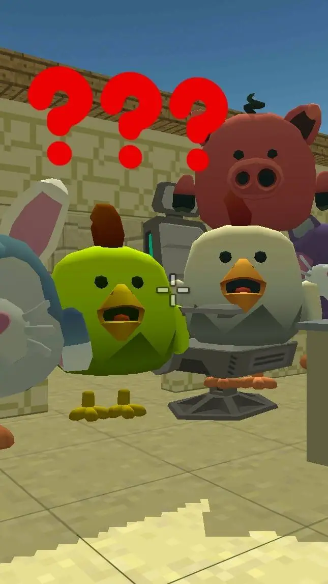 ai character: yo chicken gun background
